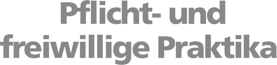 Pflicht- und freiwillige Praktika Pflicht- und freiwillige Praktika